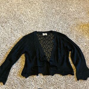 Elegant Black Women's Cardigan